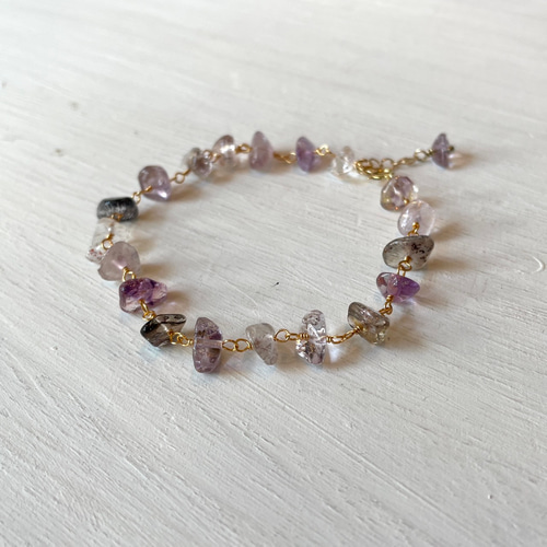 14kgfエレスチャルクォーツブレスレット