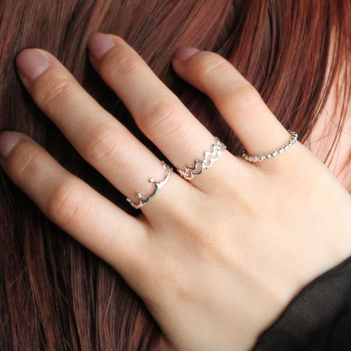 オーダーメイドSV925製リング スタッズ シルバーリング / SV925【受注製作】 指輪・リング ダブル