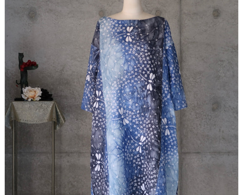 着物リメイク 有松絞りのワンピース L フリーサイズ ワンピース COCORO