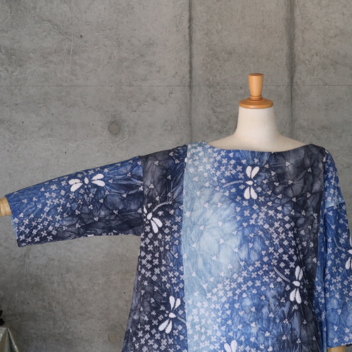 着物リメイク 有松絞りのワンピース L フリーサイズ ワンピース COCORO