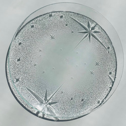 昭和レトロ　カラーストーン　バラライカ　皿　26㎝×3.2㎝　ヴィンテージ 昭和レトロ/絵皿/ヴィンテージ/花柄/ゆるい/ペイント/中皿