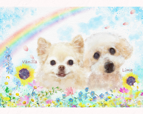 【 オーダー 】似顔絵 ペット ペット 似顔絵 ペットイラスト お描きします オーダーメイド 犬