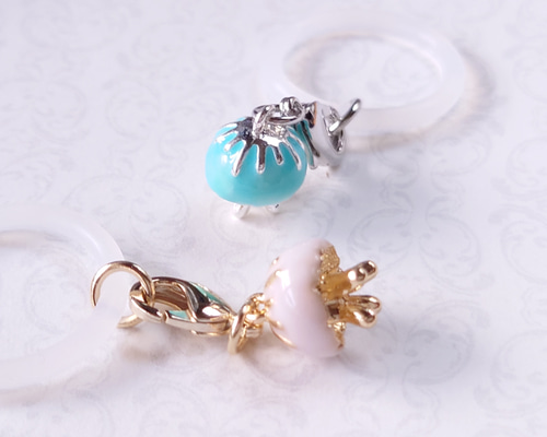 傘マーカー 白色クラゲ✕ゴールド《アンブレラマーカー/チャーム》 傘