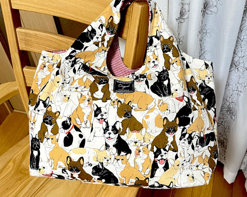 ワケあり＊フレンチブルドッグのエコバッグ フレブルまみれ お買い物