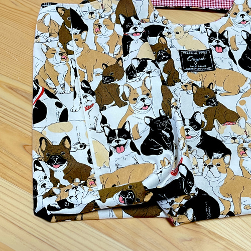 ワケあり＊フレンチブルドッグのエコバッグ フレブルまみれ お買い物