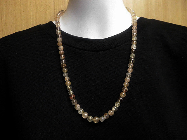 天然石 ルチルクォーツネックレス　　　240101691