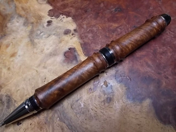 神代ケンポナシの激縮杢 シガータイプボールペン！ 手作り品
