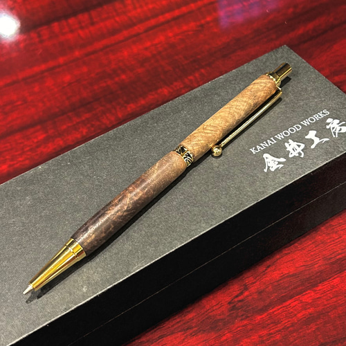 高級天然木クラロウォールナットの瘤木シャープペン CNZ1 ペン