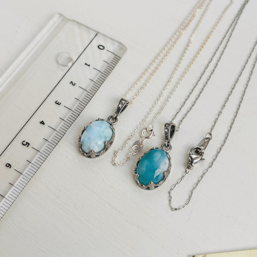 カリブ海の宝石】ラリマーsilver925ネックレス ネックレス カリブ海の宝石】ラリマーsilver925ネックレス ネックレス