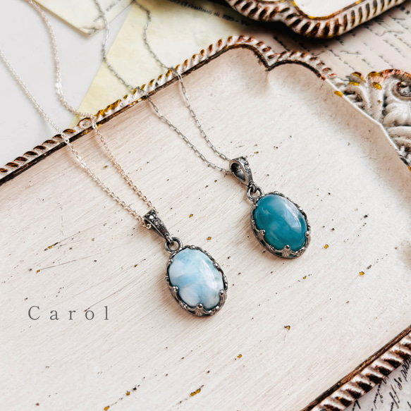 カリブ海の宝石】ラリマーsilver925ネックレス ネックレス