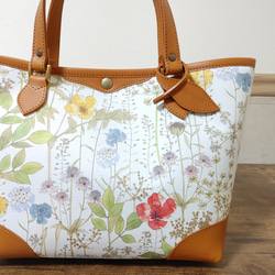 ひまわりん様　リバティ　ハンドメイドオーダーバッグ リバティ × 本革 トートバッグ 『Irma』 LC-M トートバッグ