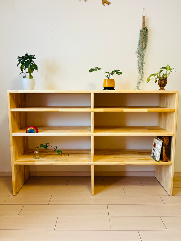 【無垢材】カフェラック　本棚　食器棚 無垢材】カフェラック本棚食器棚