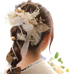 成人式髪飾り お洒落な豪華髪飾り通販(水引付き) 赤/黒｜成⼈式の振袖ネットレンタル