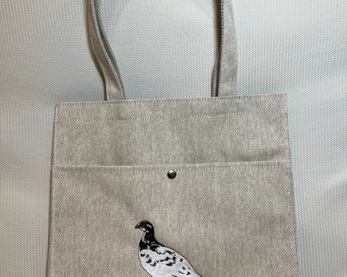 雷鳥トートバッグ、雷鳥、刺繍、トートバック トートバッグ もち