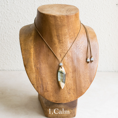 ウッドレジンネックレス サーフボード 波 ブルー 青 海 サーフィン