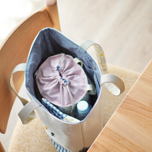 こぐまのくっくのアップリケトートバッグ マザーズバッグにもおすすめ