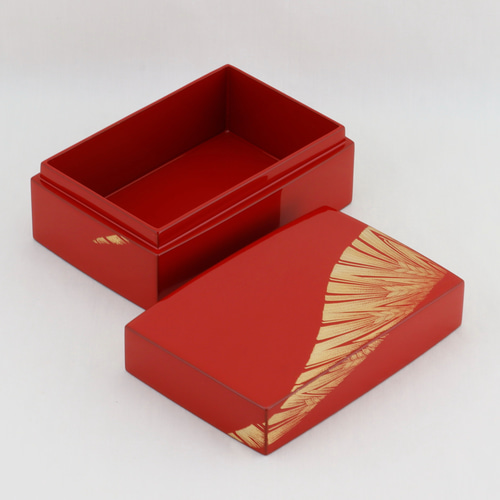 伝統工芸 輪島塗 宝石箱「麦沈金」 【1150】 その他アクセサリー 伝統