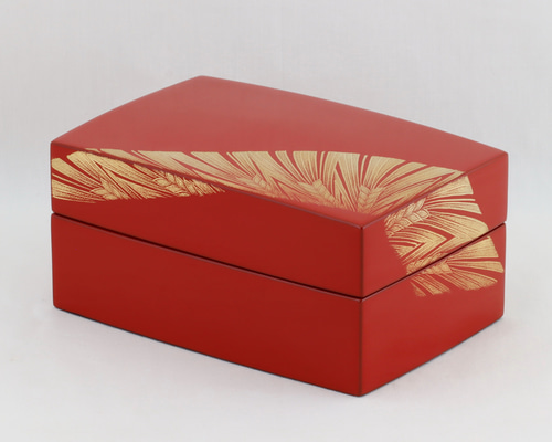 伝統工芸 輪島塗 宝石箱「麦沈金」 【1150】 その他アクセサリー 伝統