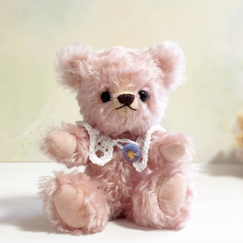 ルビーちゃんピンクのテディベアくまさん あみぐるみ ハニーブーケ