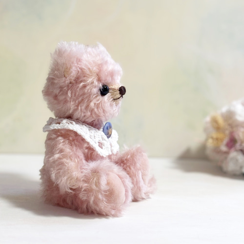 ルビーちゃんピンクのテディベアくまさん あみぐるみ ハニーブーケ