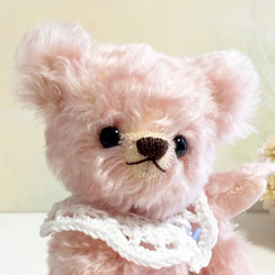 ルビーちゃんピンクのテディベアくまさん あみぐるみ ハニーブーケ