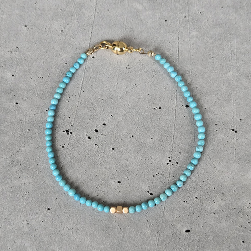 再販×4》極細ターコイズブレスレット ブレスレット CHERIE handmade