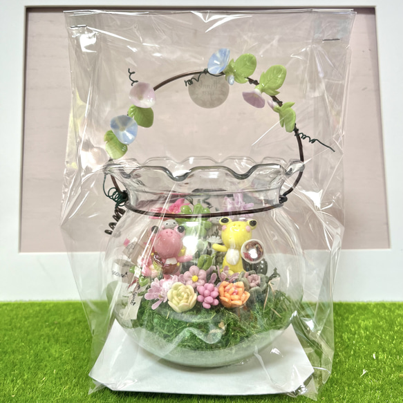 多肉植物寄せ植え〜樹脂粘土レジン(粘土細工)ガーデンピック