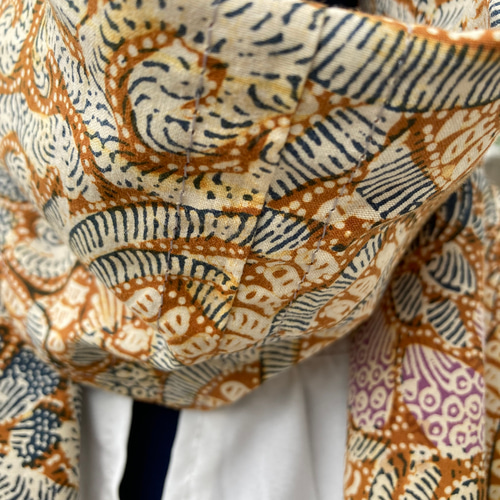 607 オールド バティック ジャワ更紗 ストール 古布 リメイク