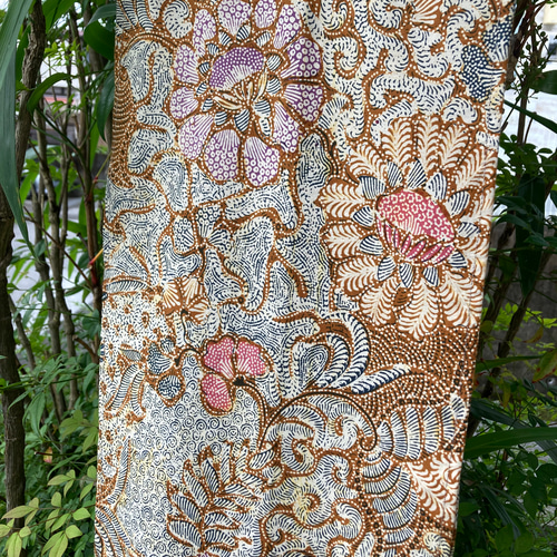 607 オールド バティック ジャワ更紗 ストール 古布 リメイク