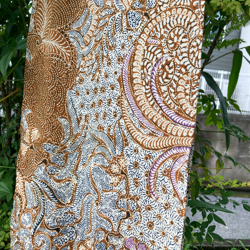 607 オールド バティック ジャワ更紗 ストール 古布 リメイク