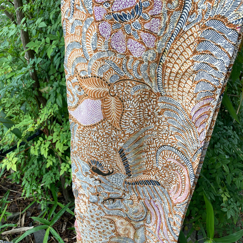 607 オールド バティック ジャワ更紗 ストール 古布 リメイク