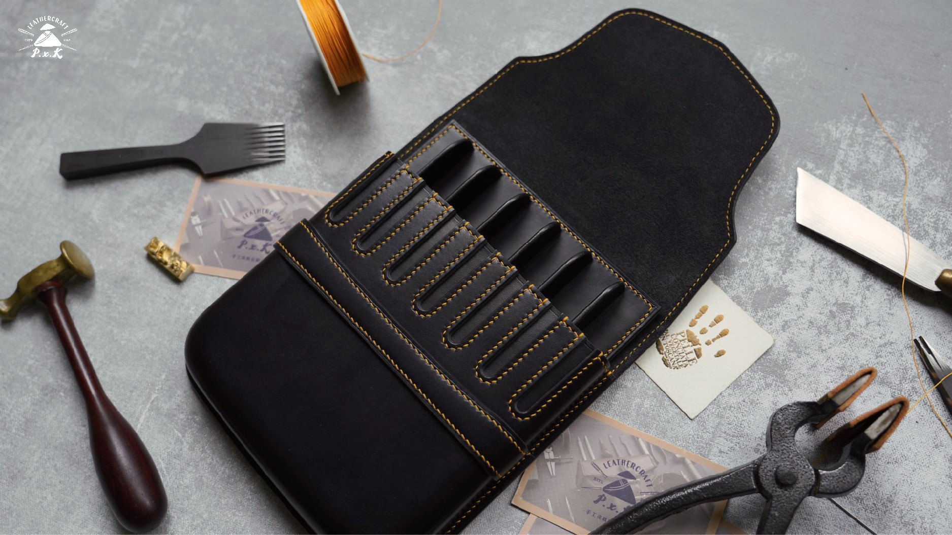 7本挿し万年筆ケース 名入れ可 カラーが選べる カスタムエングレーブドギフト