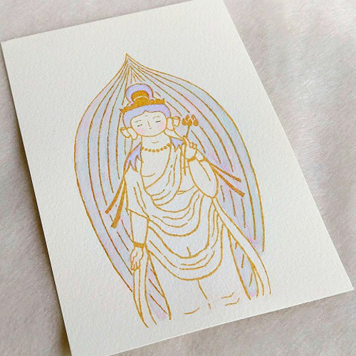 観音様 蓮の花】お手紙セット レターセット 文鳥 通販 18029115