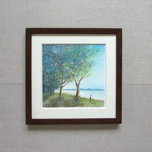 朝の風景 (クレヨン画 額縁付き 原画） 絵画 takiyo 通販 18029182