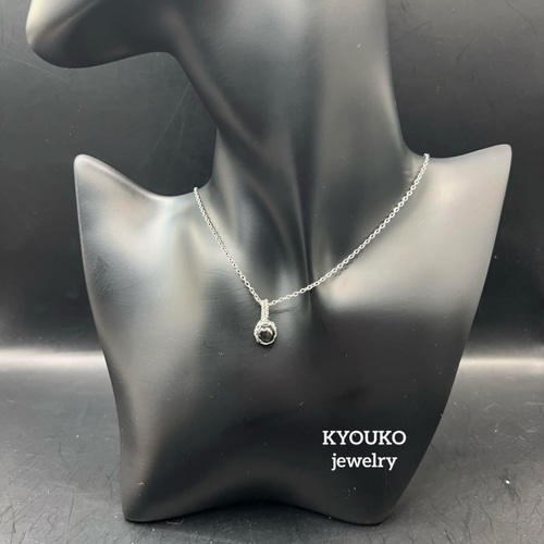 天然石 スターダイオプサイト ステンレスネックレス ネックレス  