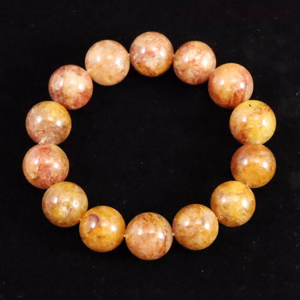 H&E社　ヒマラヤレッド アゼツライト   15.5mmブレスレット  71.0g #35242