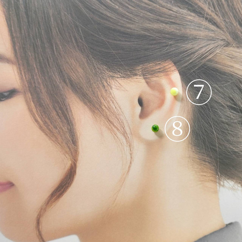 まんまるガラスのひと粒ボディピアス◇つけっぱなしOK！【M1