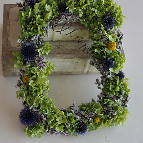 アナベルスクエアリース 【ワイヤークラフトWelcome入り