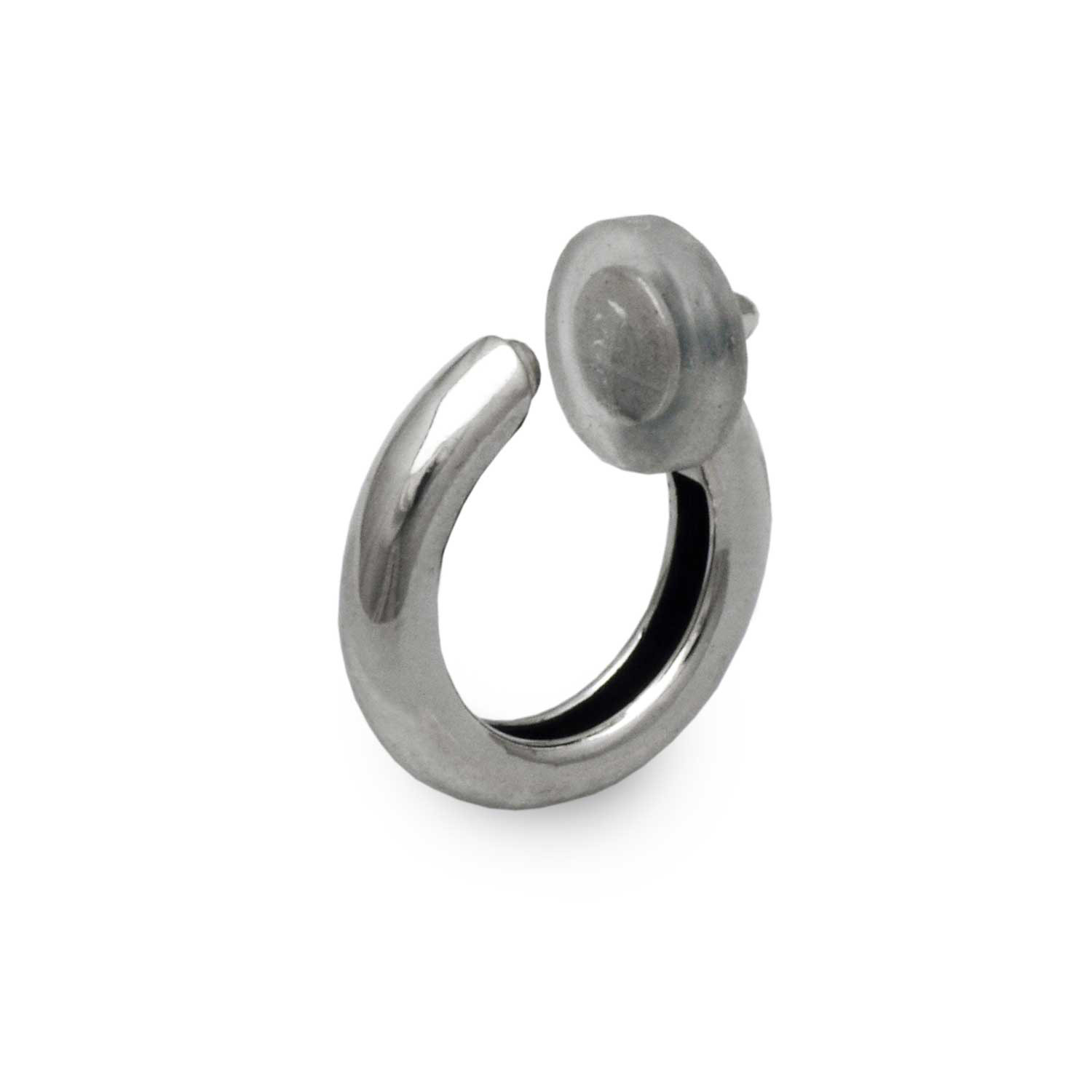 六角 メンズイヤリング/シルバー925 ノンホールピアス/フープ イヤリング/男性へのプレゼント/ER05