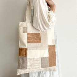 刺し子とパッチワークのトートバッグ トートバッグ atelier mokka 通販