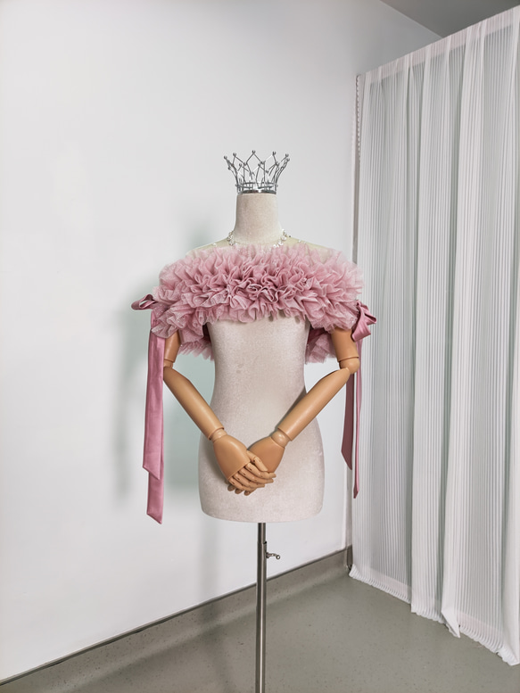 送料無料！取り外しオフショルダー リボン 可愛い プリンセスライン  