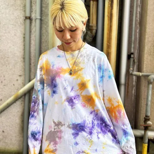 タイダイ染め 長袖Tシャツ Mサイズ タイダイ染め ビックシルエット 長袖Tシャツ Mサイズ カラフル