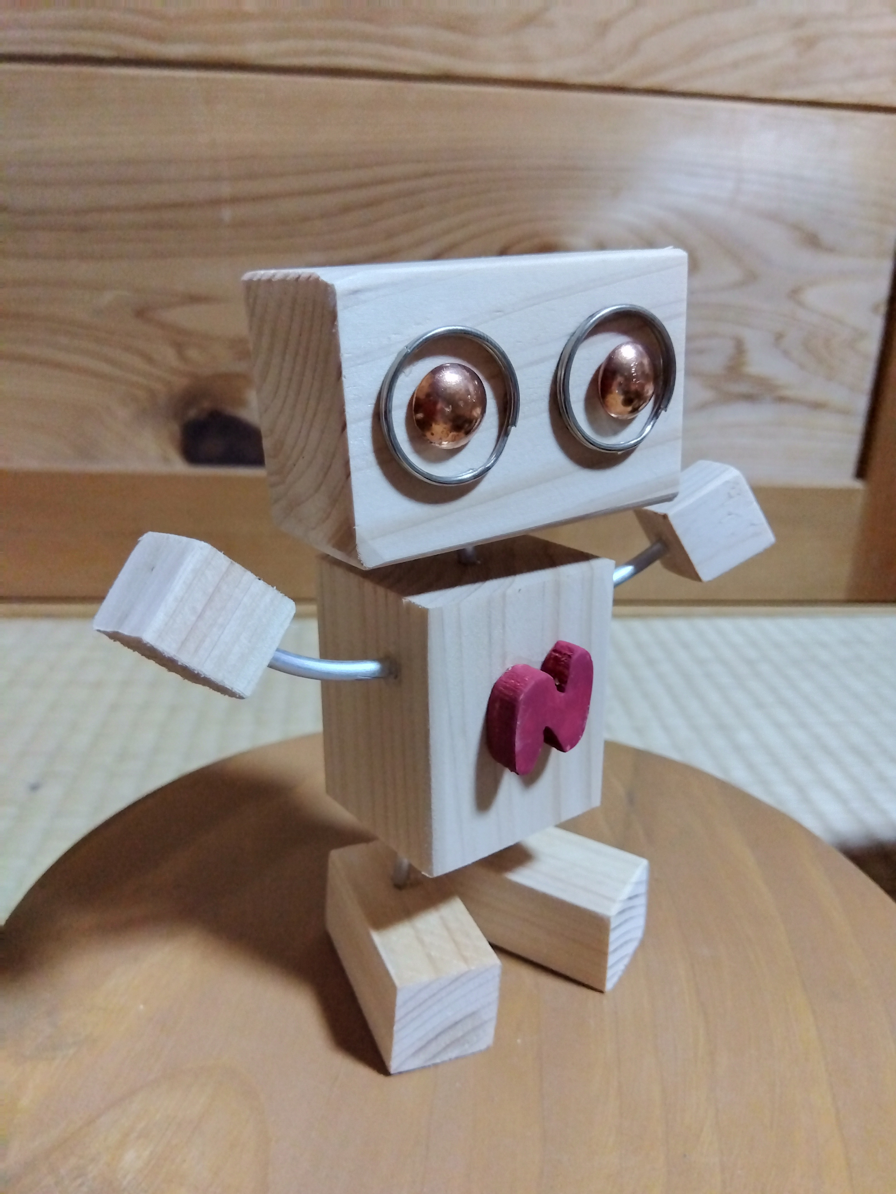 Amazon.co.jp: 匠 手作り 木製 ロボット 木 おもちゃ 玩具 42cm