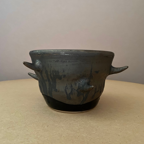 黒釉トゲトゲ植木鉢#283【プランター】【plant pot】 一輪挿し・花瓶