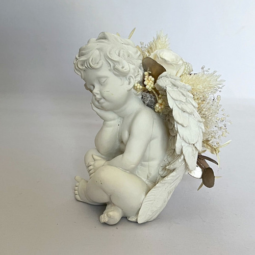 プリザーブドフラワー ドライフラワー 天使 エンジェル 天使置物