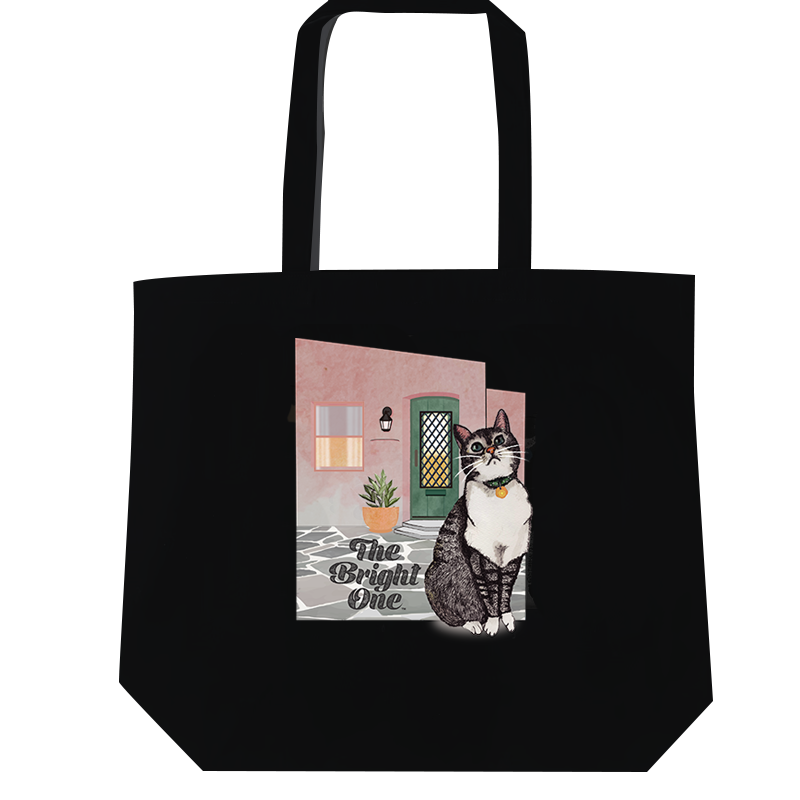 THE BRIGHT ONE IN RUEAL FRANCE キャンバストートバッグ_L BLACK