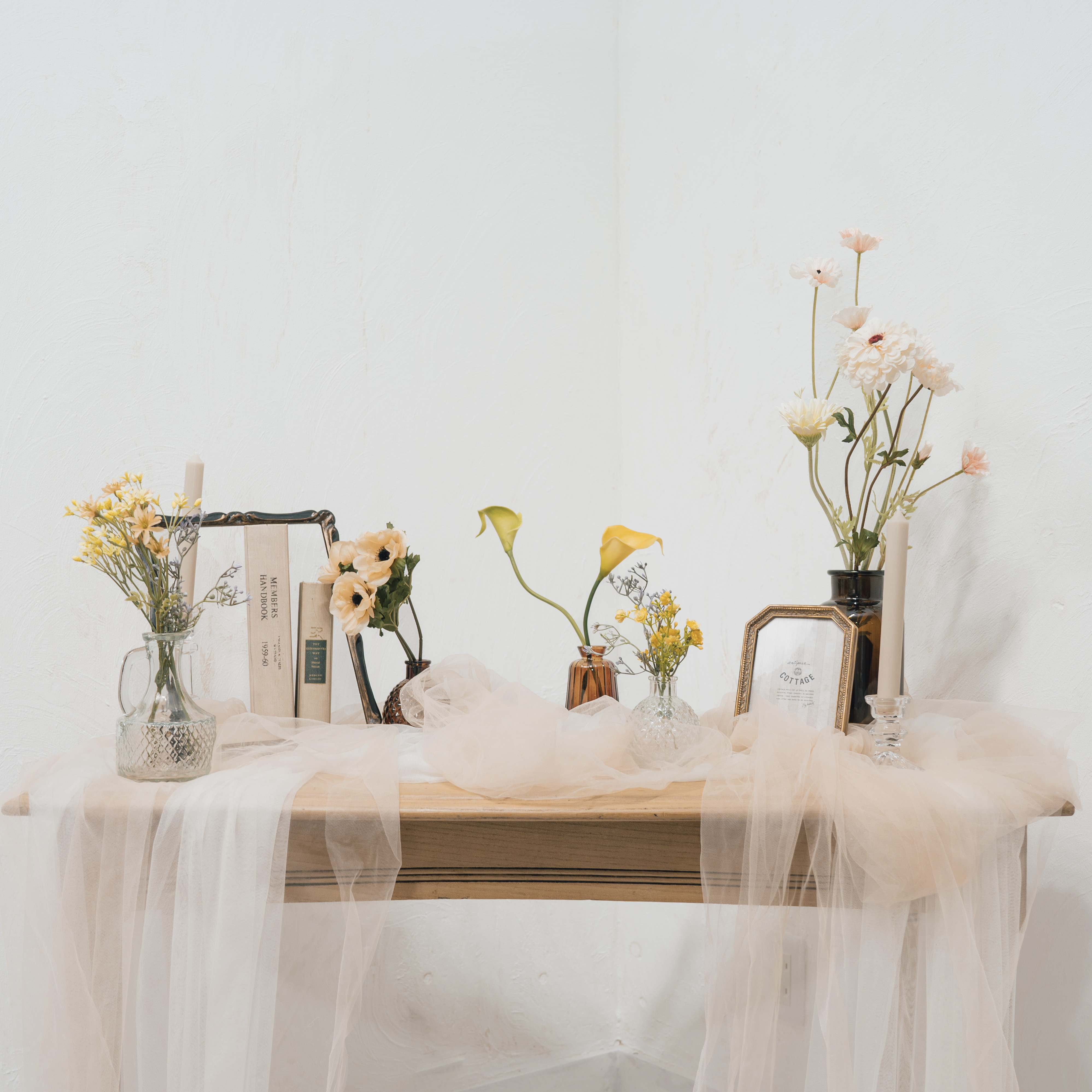 テーブル装花 造花 花瓶 ウェルカムスペース wedding>オーダー/ウェルカムスペース装飾 | floydesign online
