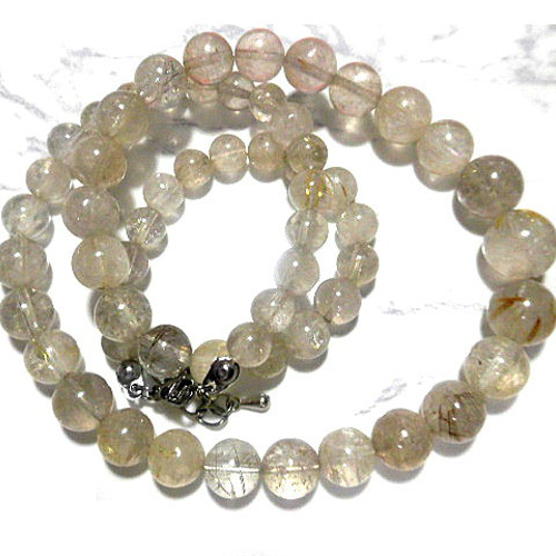 天然石 金針ルチルクォーツネックレス240101694