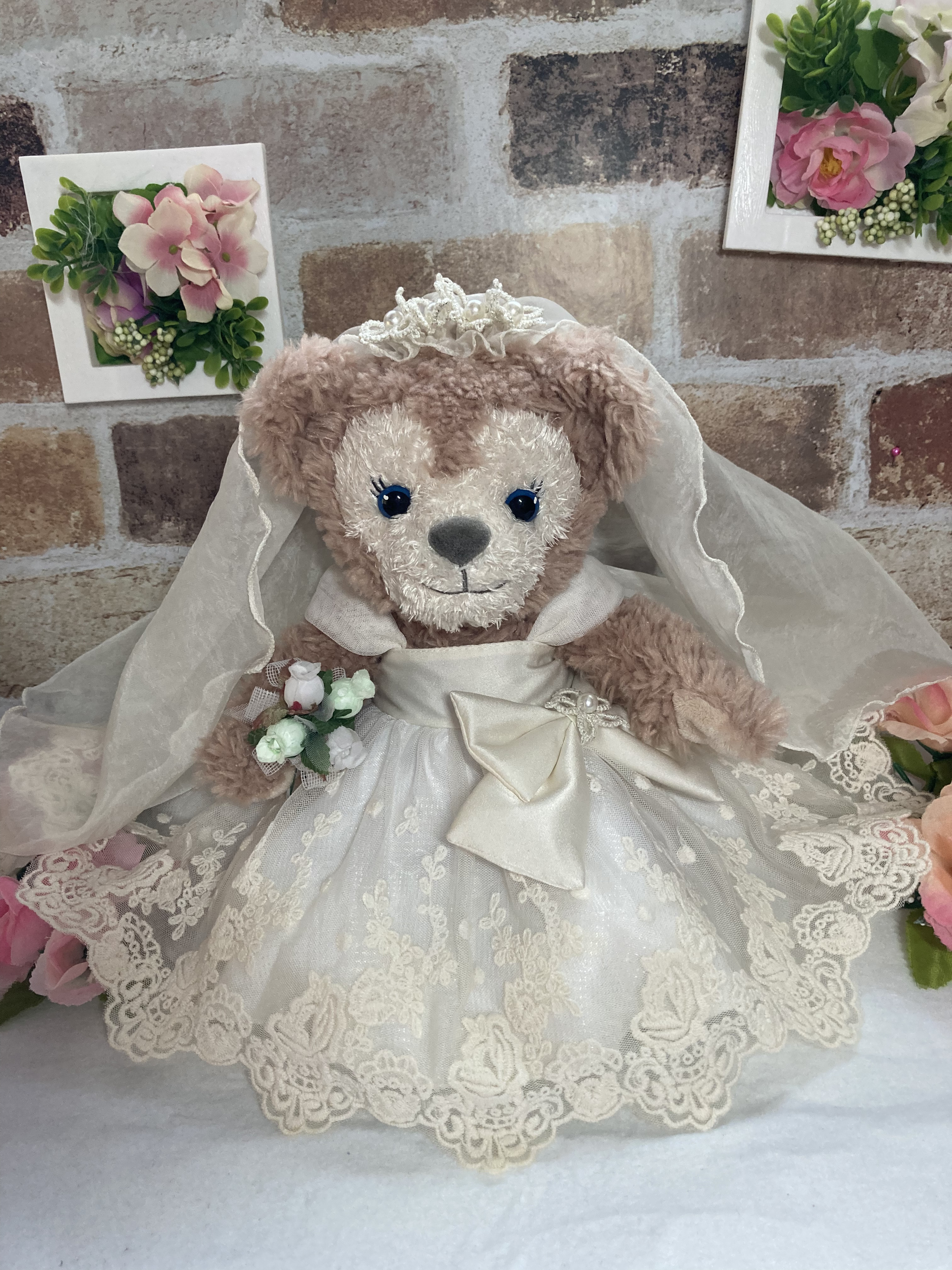 シェリーメイSSサイズ☆オフ白レース　ウエディングドレス6点コスチューム☆ウエルカムドール☆ダッフィーも出品中