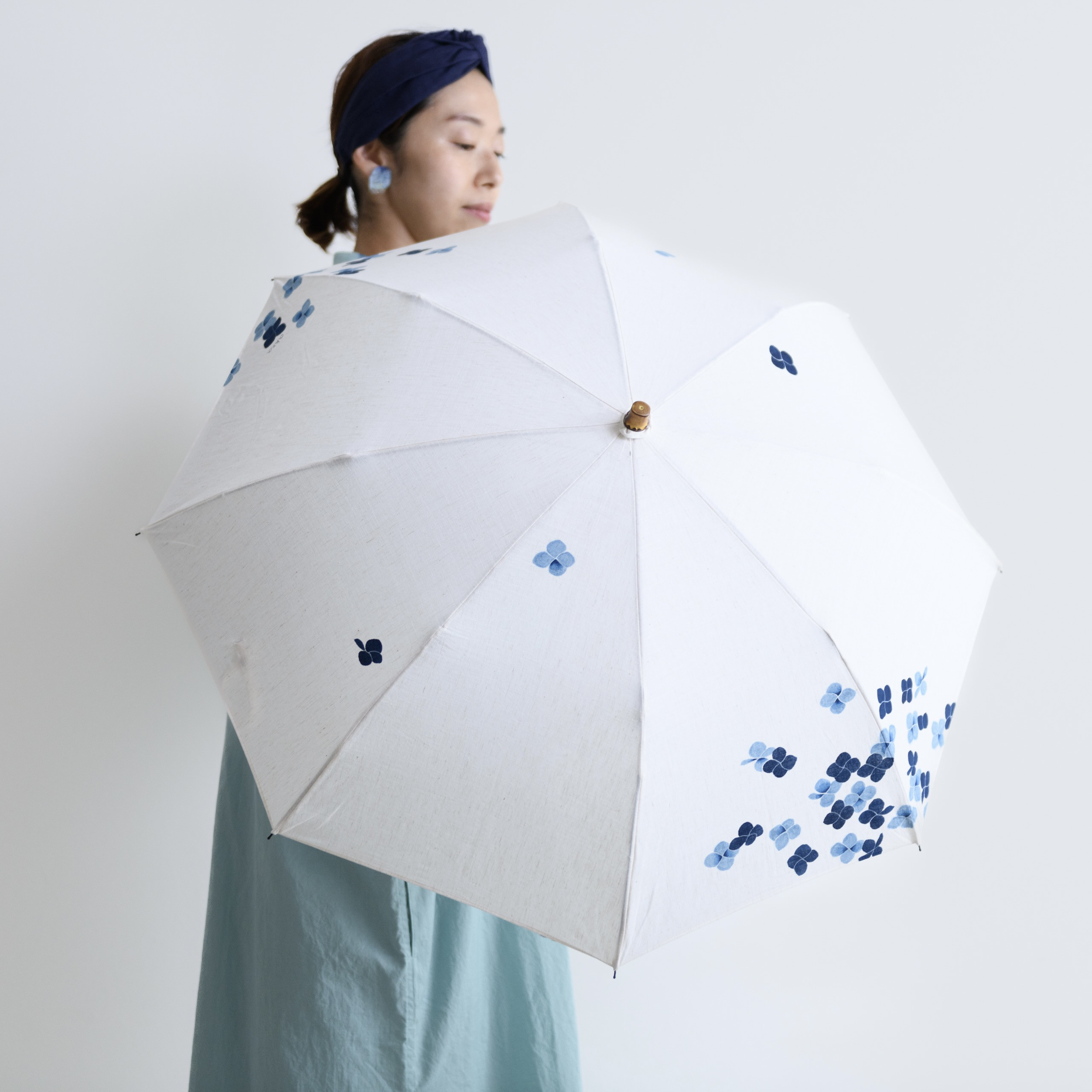 軽い手描き日傘・紫陽花